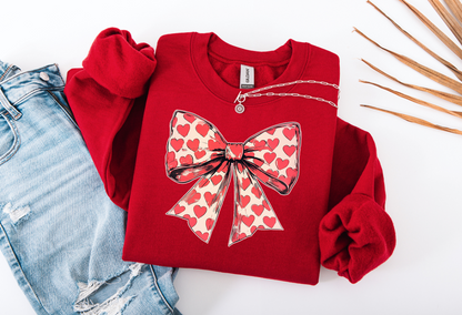 Valentines Big Coquette Bow Sweatshirt, Coquette Girls Sweatshirt, Girly gift, Gift for her, Perfect gift, Grafic Tee, Big Bow