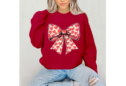 Valentines Big Coquette Bow Sweatshirt, Coquette Girls Sweatshirt, Girly gift, Gift for her, Perfect gift, Grafic Tee, Big Bow